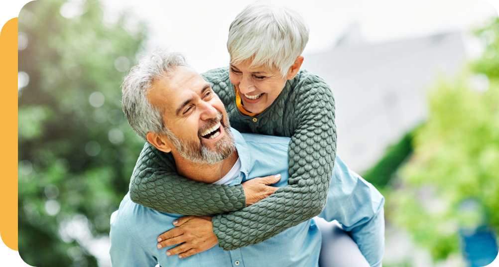 couple laughing